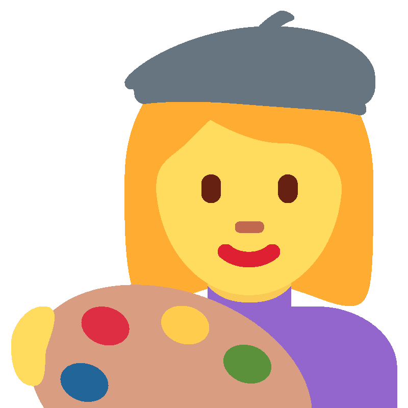 Sticker Woman Artist