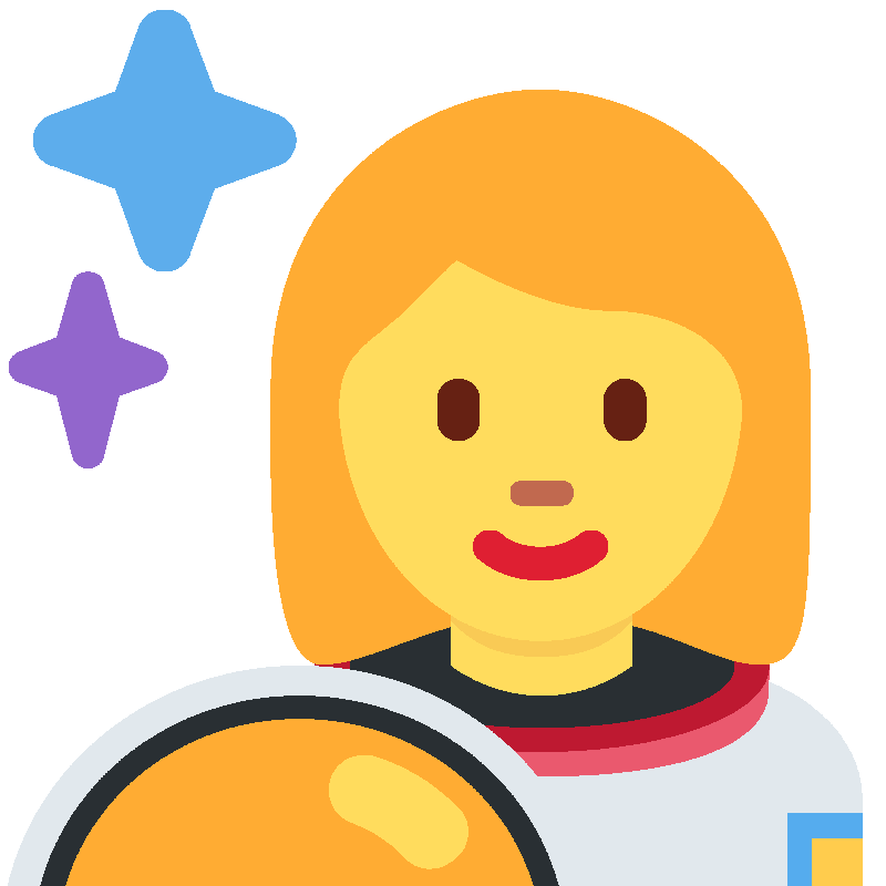 Sticker Woman Astronaut