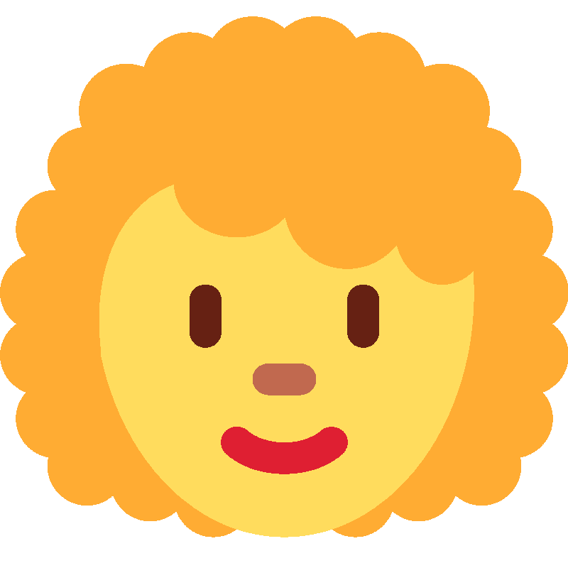 Sticker Woman: Curly Hair