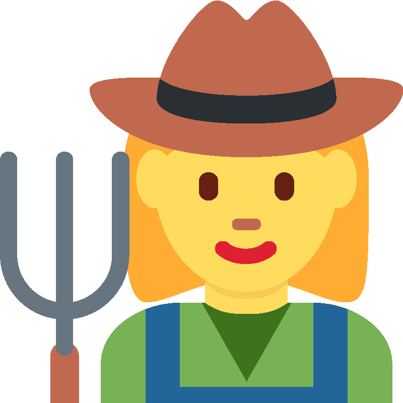 Sticker Woman Farmer