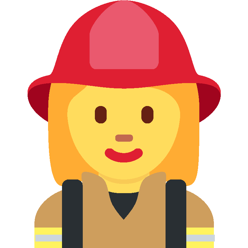 Sticker Woman Firefighter
