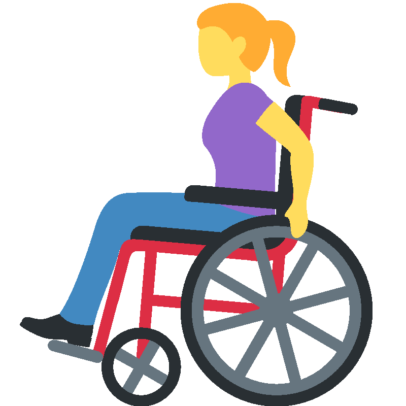 Sticker Woman In Manual Wheelchair