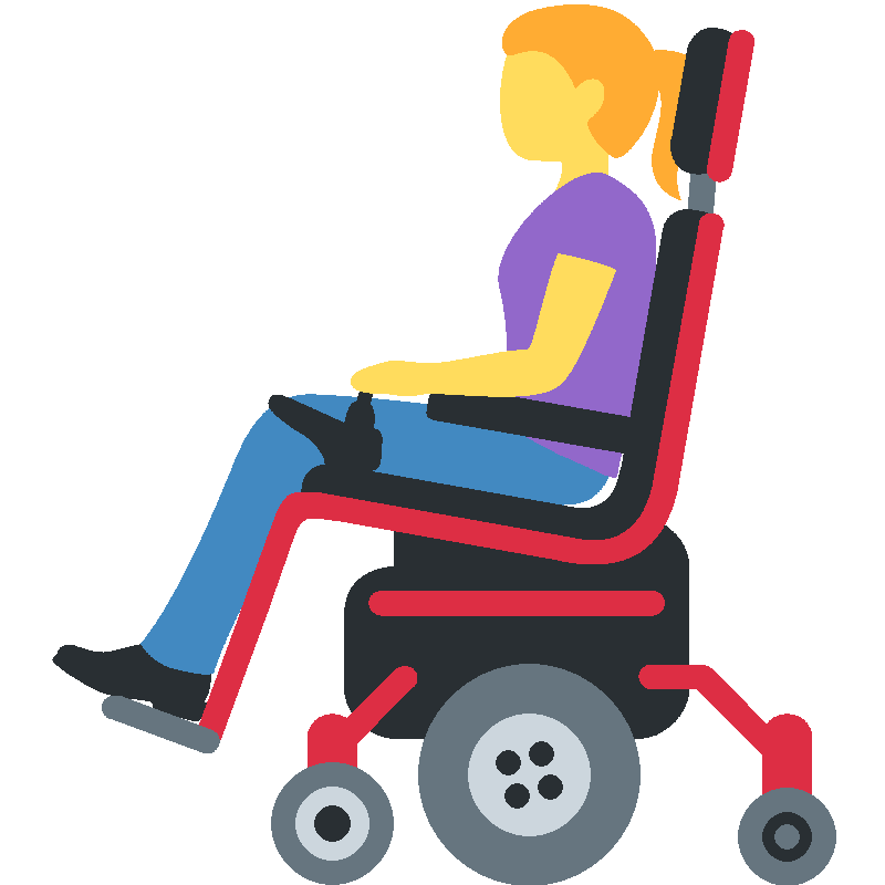 Sticker Woman In Motorized Wheelchair