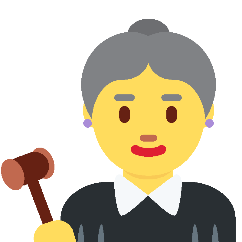 Sticker Woman Judge