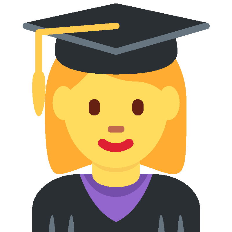 Sticker Woman Student