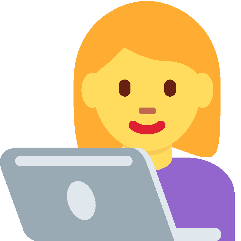 Sticker Woman Technologist