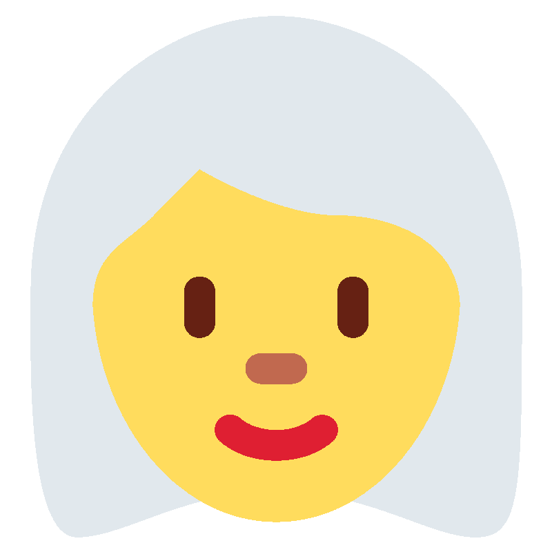 Sticker Woman: White Hair