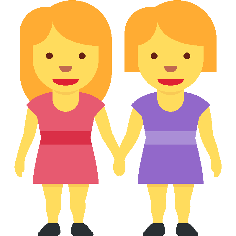 Sticker Women Holding Hands
