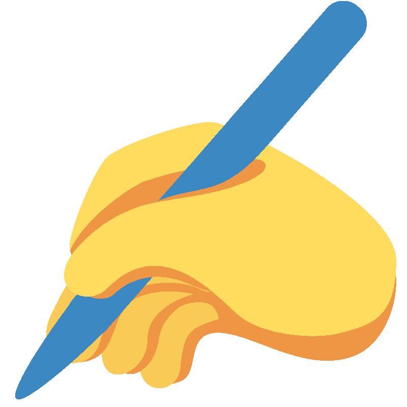 Sticker Writing Hand