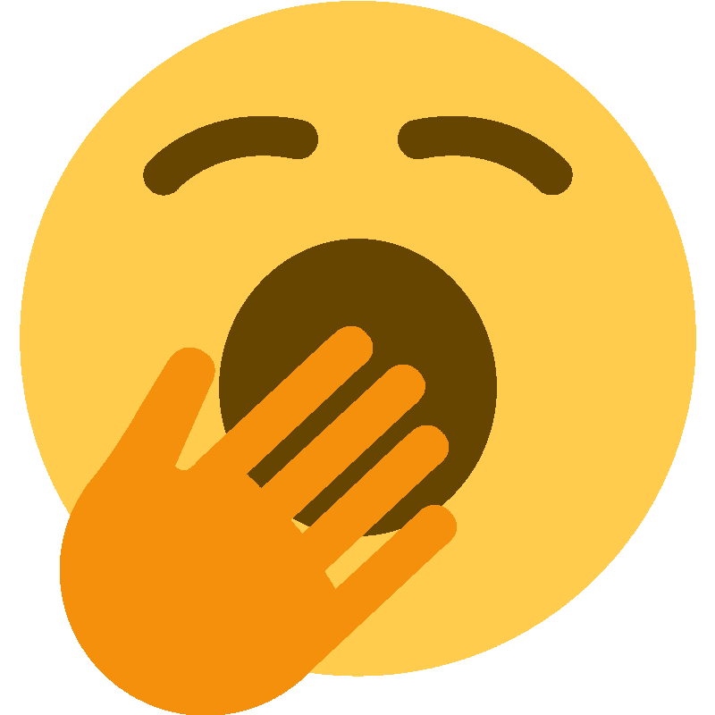 Sticker Yawning Face