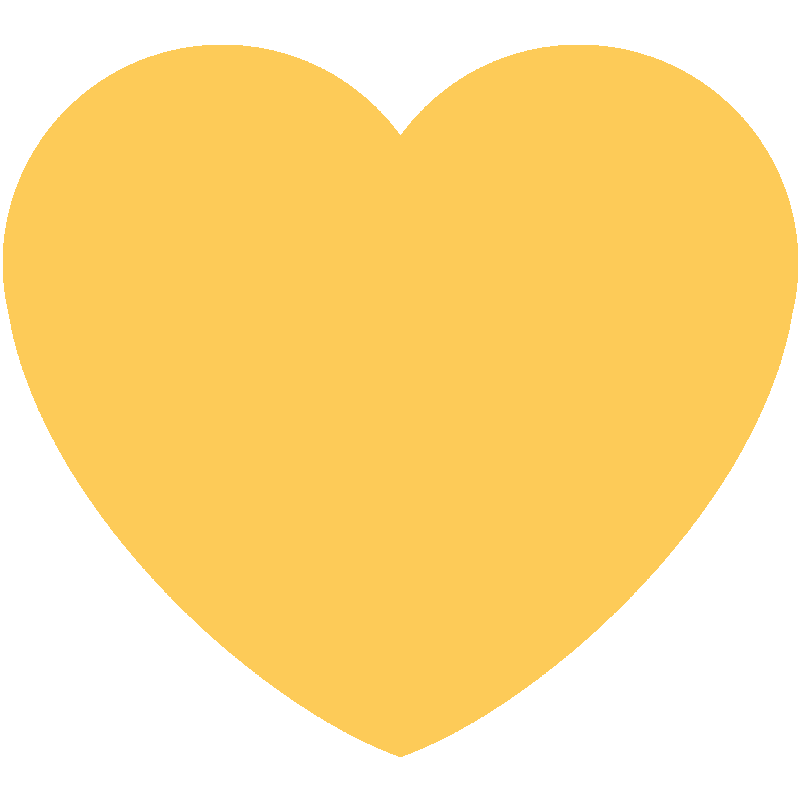 Sticker Yellow Heart
