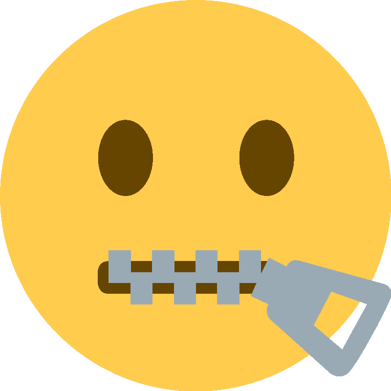 Sticker Zipper-mouth Face